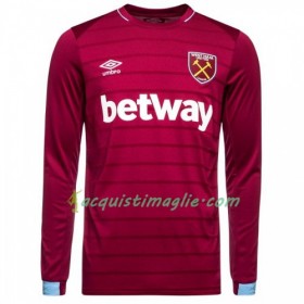 Divisa di Calcio West Ham United Prima 2018/2019 Manica Lunga